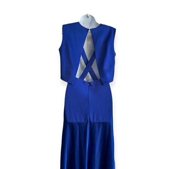 Hugo Boss Blue Dacosa GC Maxi Dress, Size 42 EU, Cobalt Blue, NWT - Picture 4 of 16